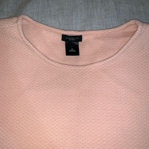 Ann Taylor 3 Textured Shirts Pink, Mint, & White